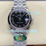 Swiss Copy ARF Rolex Black Dial Datejust 31mm Medium 904L Stainless Steel Watch 